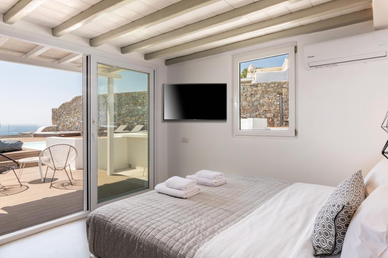 Villa In Mykonos - 6 Bedroom - 1Km From Mykonos Town - Infinity Pool - Sunset View Exterior foto